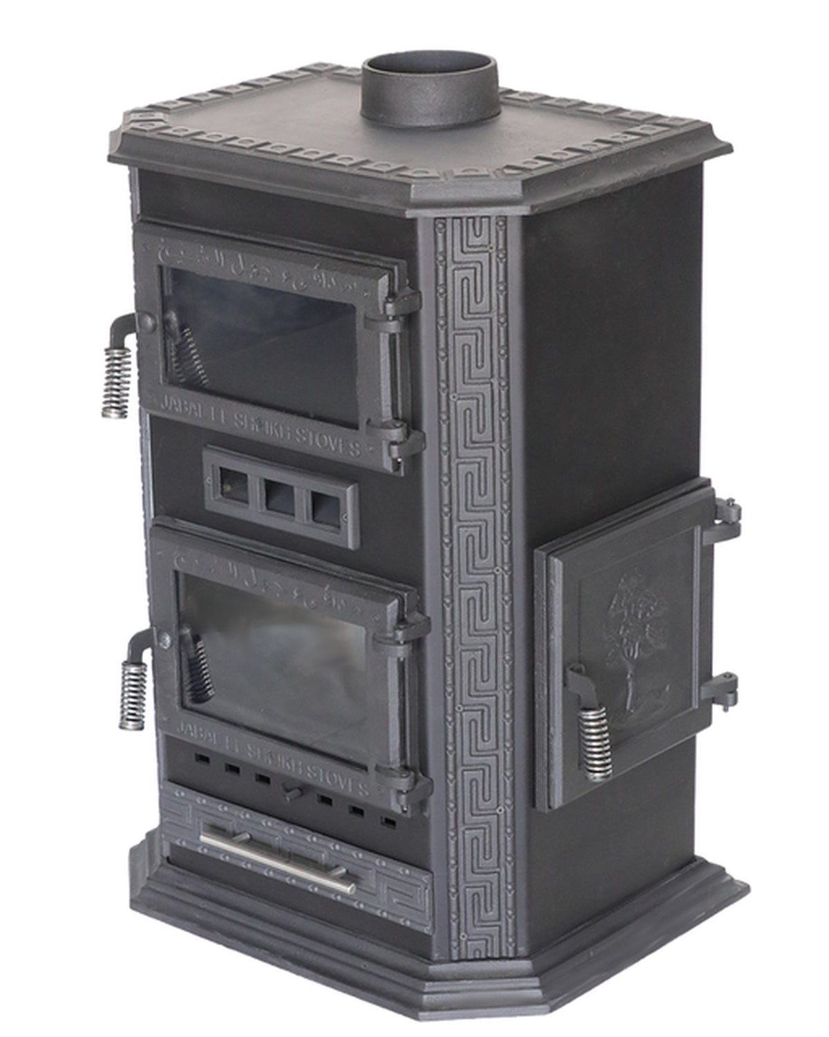 Cast-Iron Wood Chimney with Oven & Fan