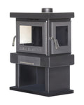 Three-Sided Glass Wood Chimney - Without Oven